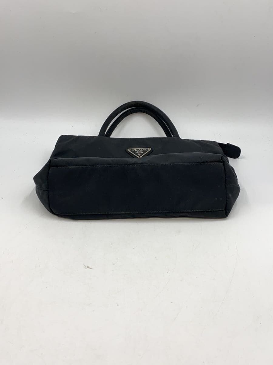 PRADA handbag nylon black plain 4