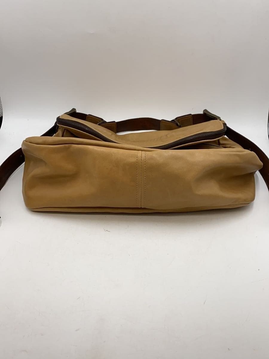 JOURNAL STANDARD Shoulder Bag Leather Beige Plain 4