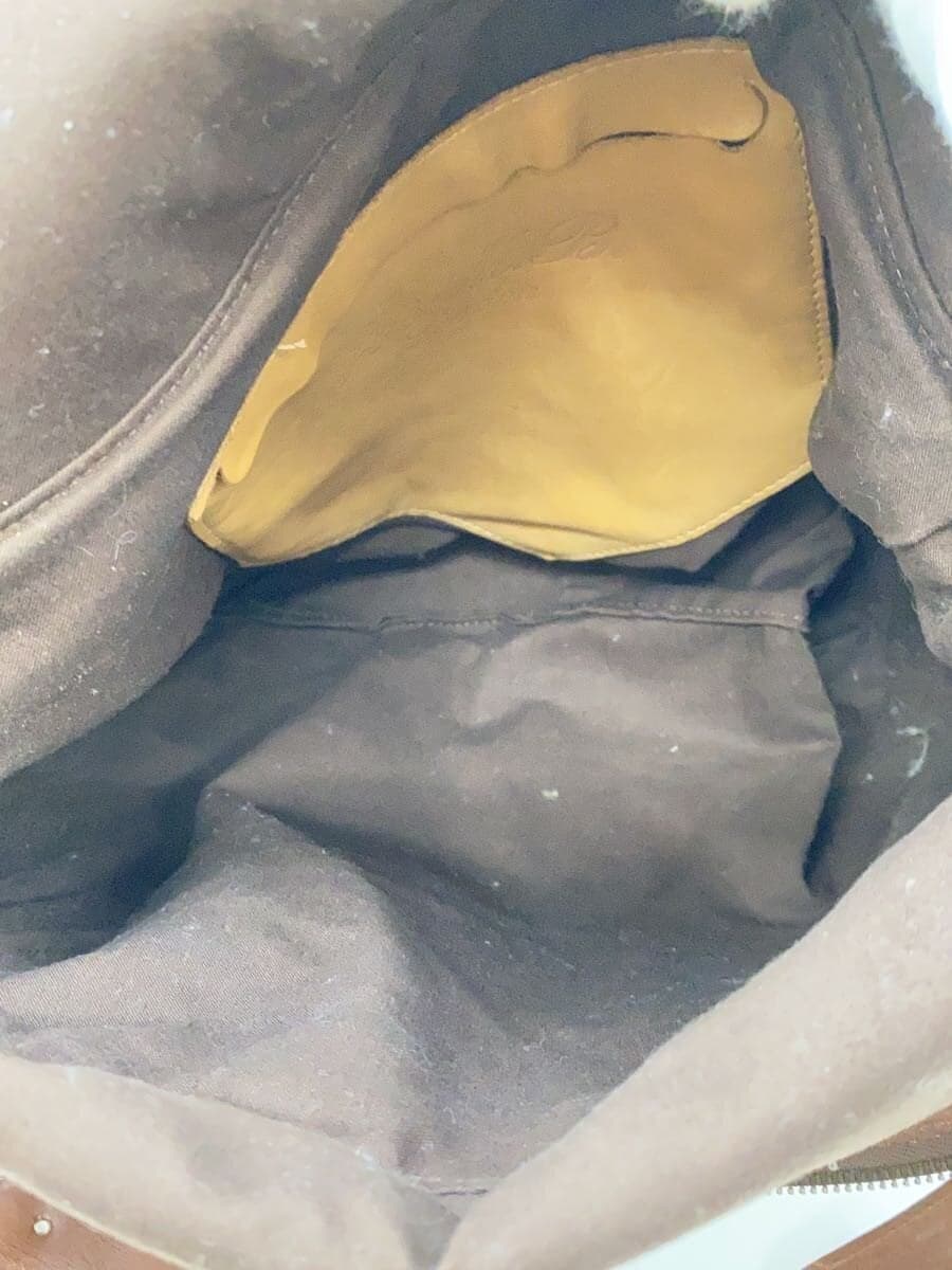 JOURNAL STANDARD Shoulder Bag Leather Beige Plain 5