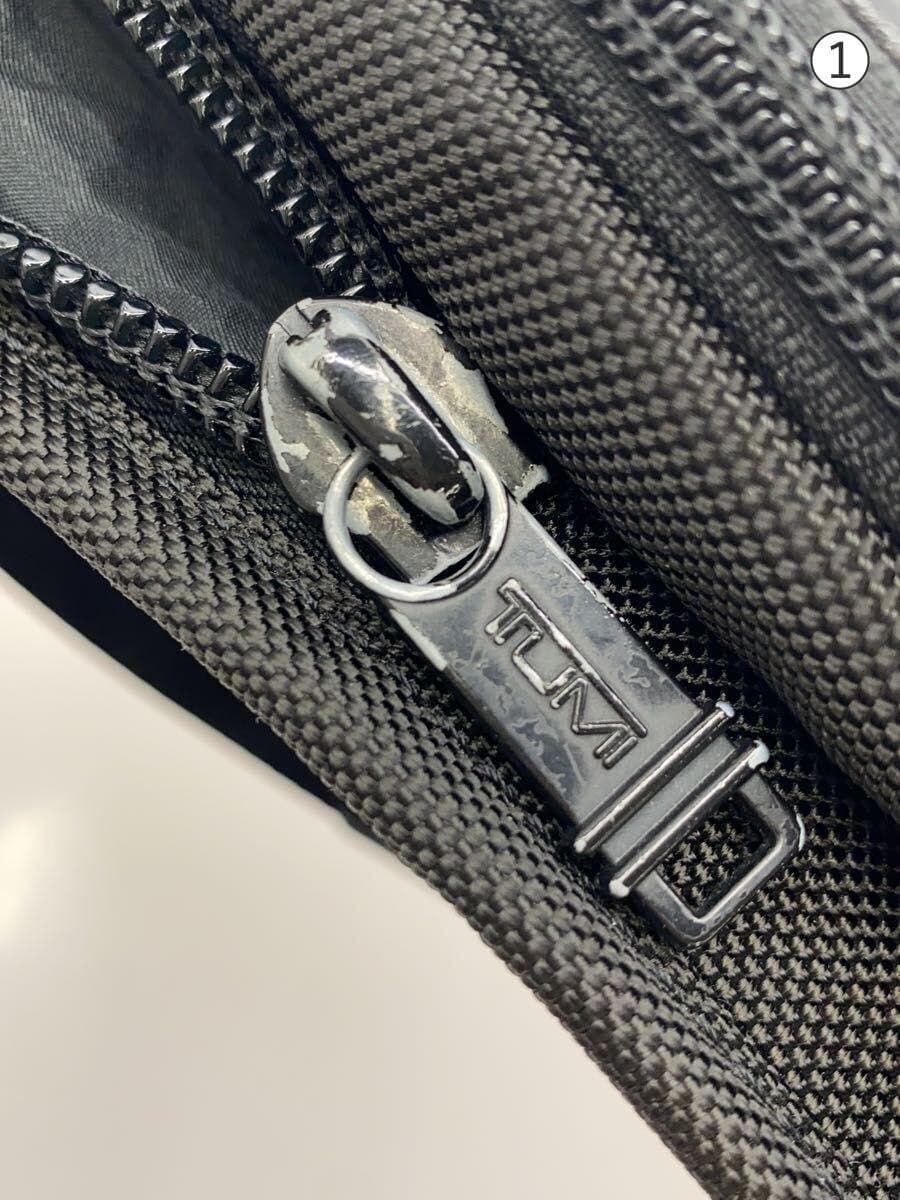 TUMI Shoulder Bag Leather BLK Solid 7