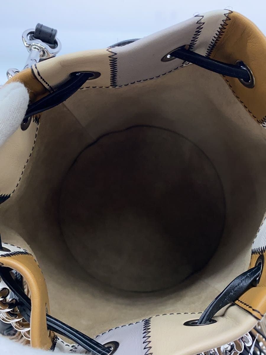 J&M DAVIDSON Shoulder Bag Leather Multicolor Fringe 2-Way 6