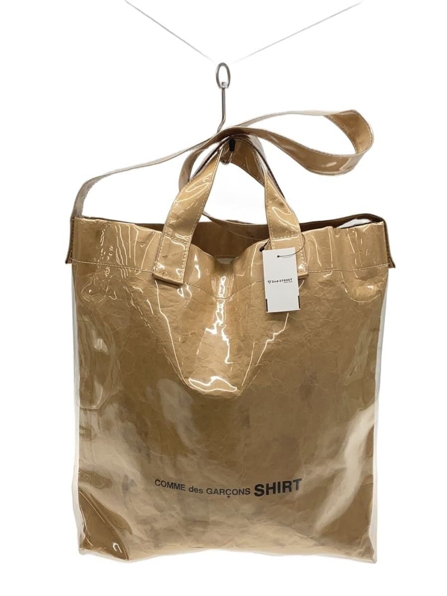 COMME des GARCONS SHIRT18AW Tote Bag PVC BEG Solid S26611