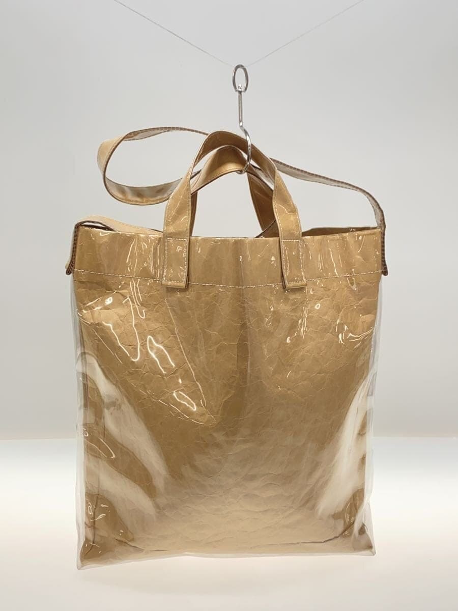 COMME des GARCONS SHIRT18AW Tote Bag PVC BEG Solid S26611 3