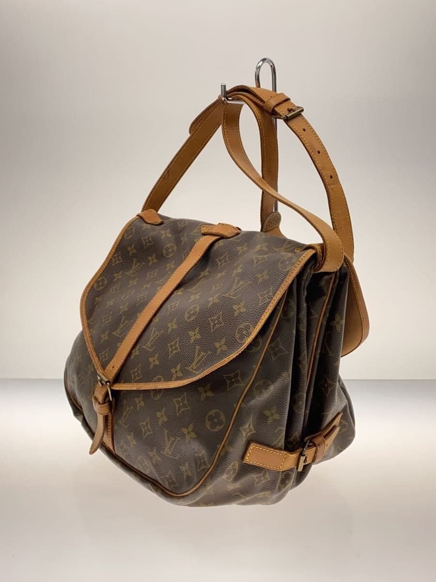 LOUIS VUITTON 1) Somer 35 Monogram Canvas Leather BRW Allover Pattern M42254 2