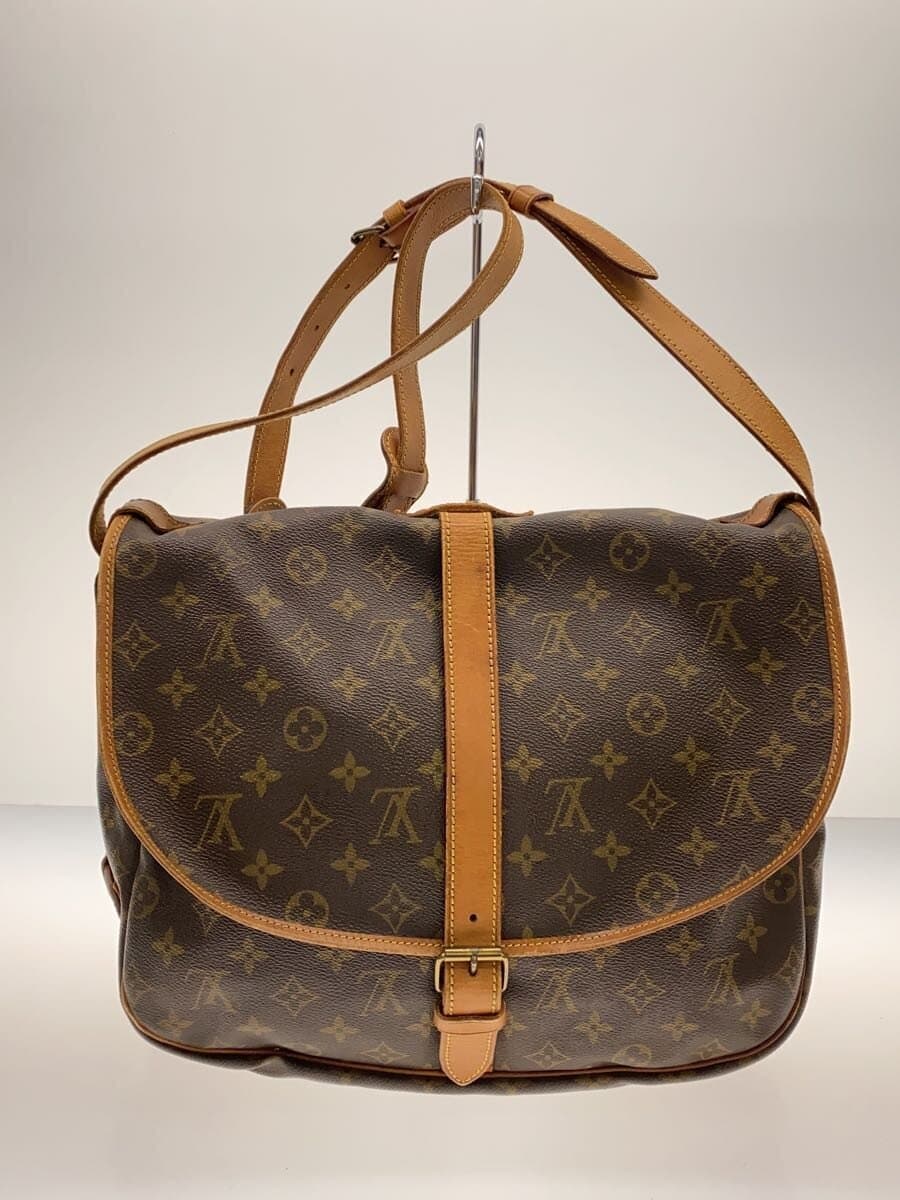 LOUIS VUITTON 1) Somer 35 Monogram Canvas Leather BRW Allover Pattern M42254 3