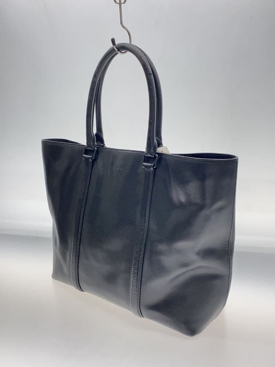 COACH Leather Tote Bag Leather BLK 2