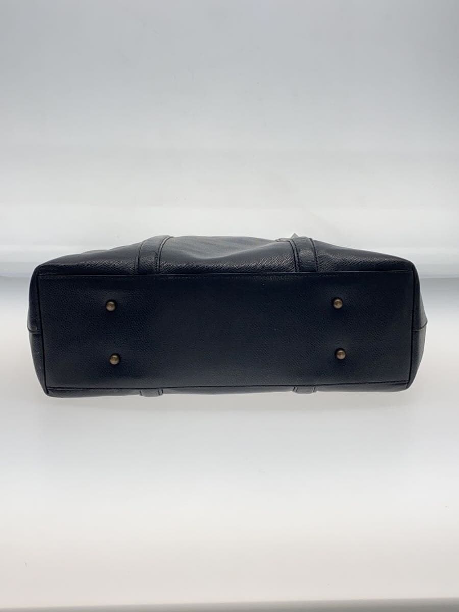 COACH Leather Tote Bag Leather BLK 4
