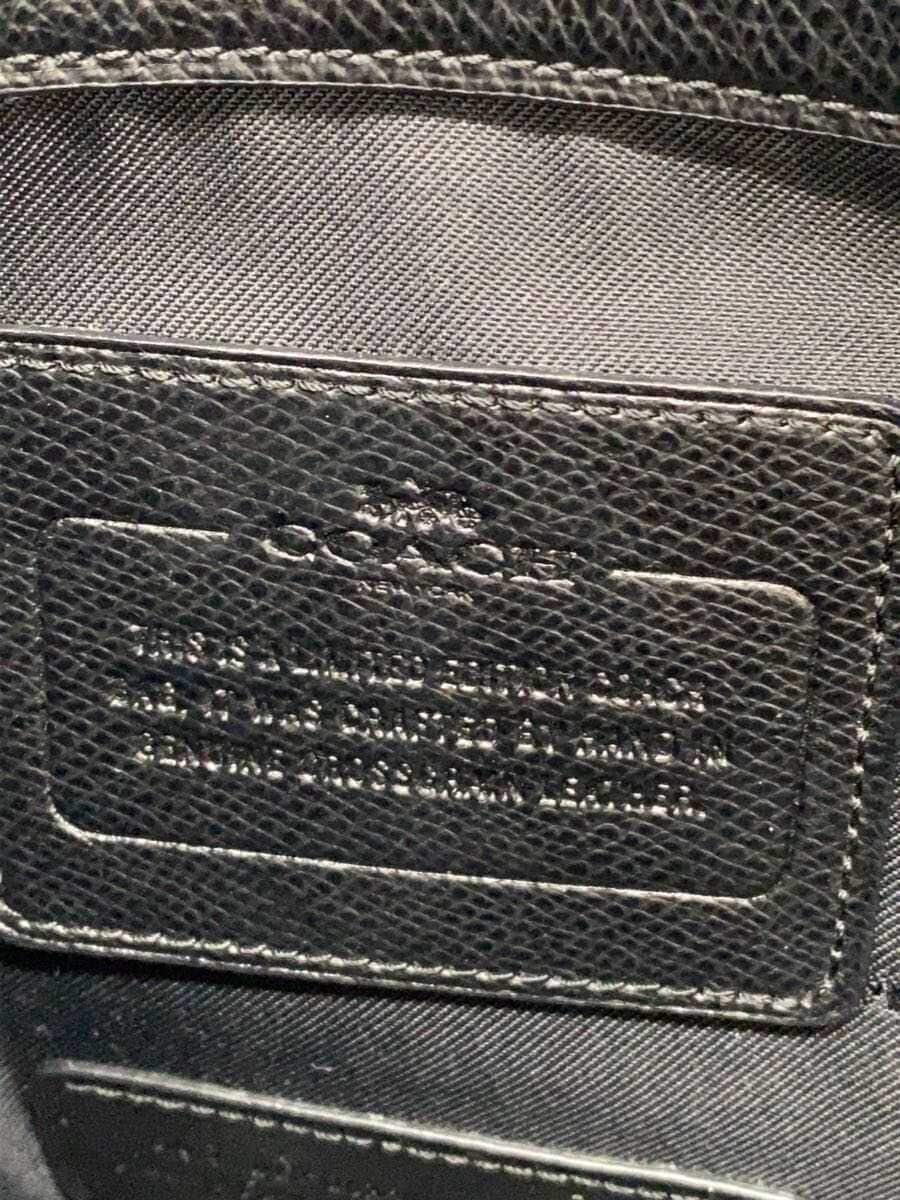 COACH Leather Tote Bag Leather BLK 5