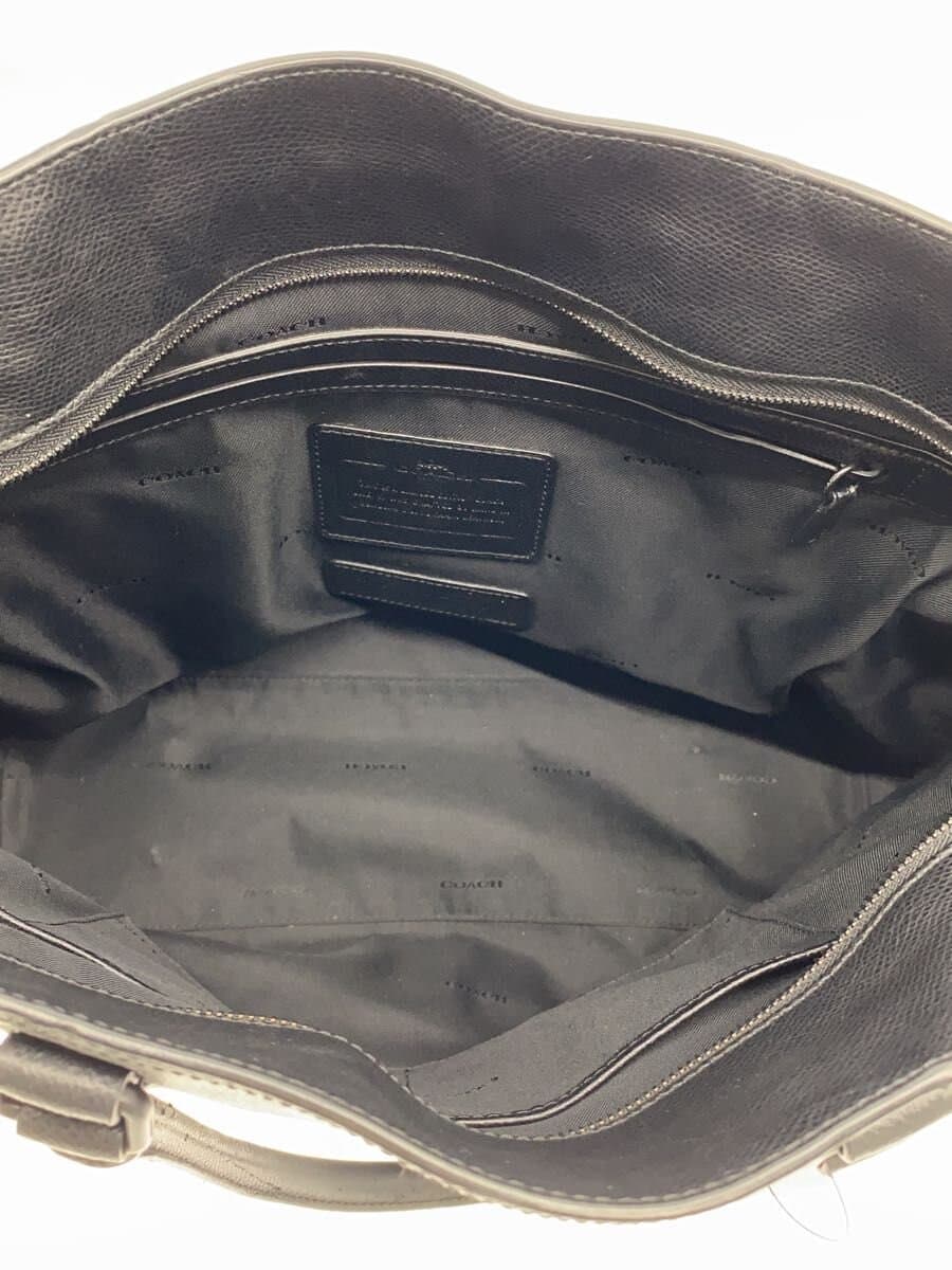 COACH Leather Tote Bag Leather BLK 6