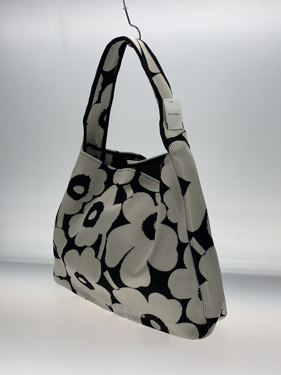 Marimekko knitted bag large Unikko Polyester BLK Floral pattern 2