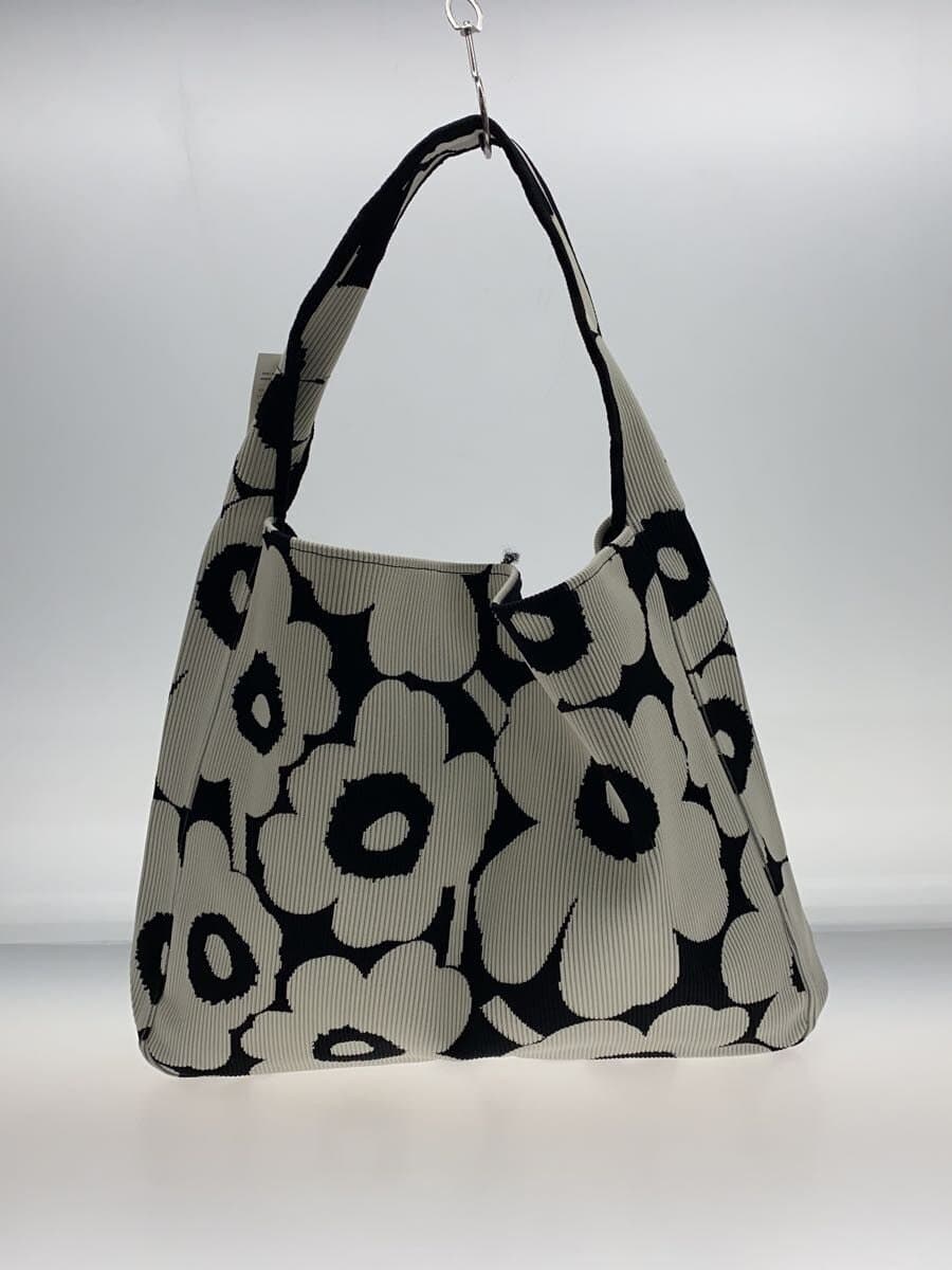 Marimekko knitted bag large Unikko Polyester BLK Floral pattern 3