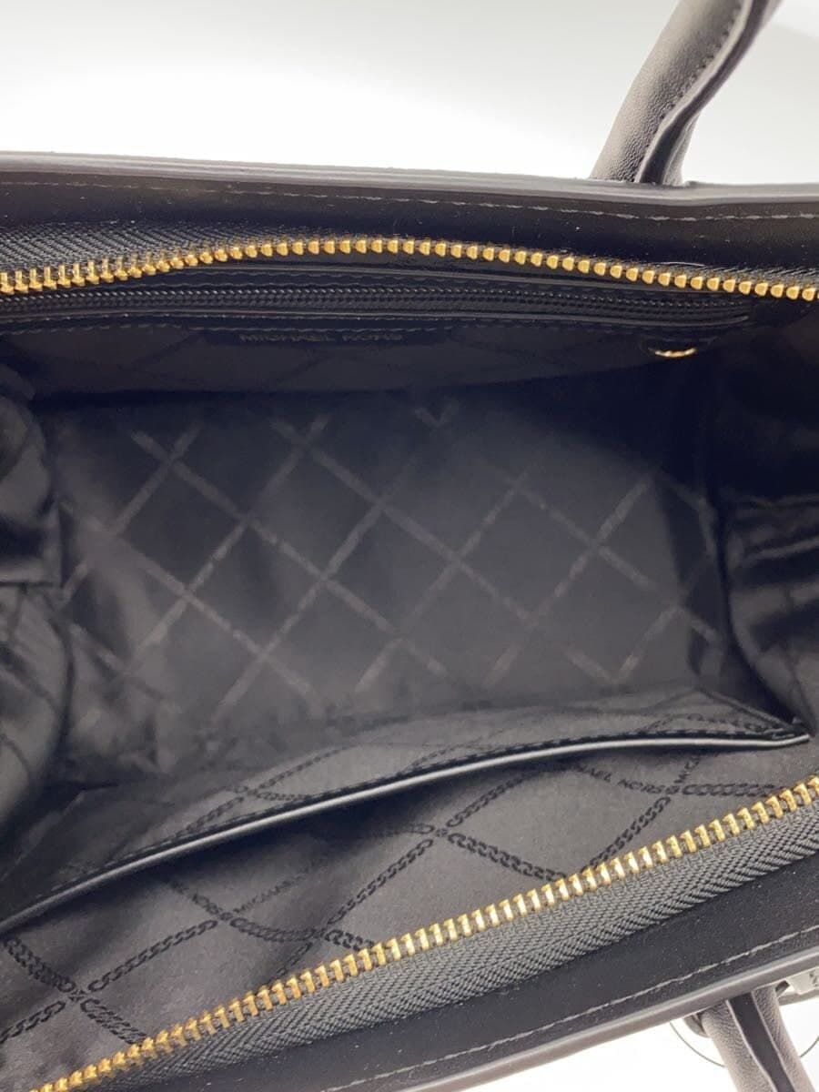 MICHAEL KORS Handbag Leather Black Plain CE-2302 6