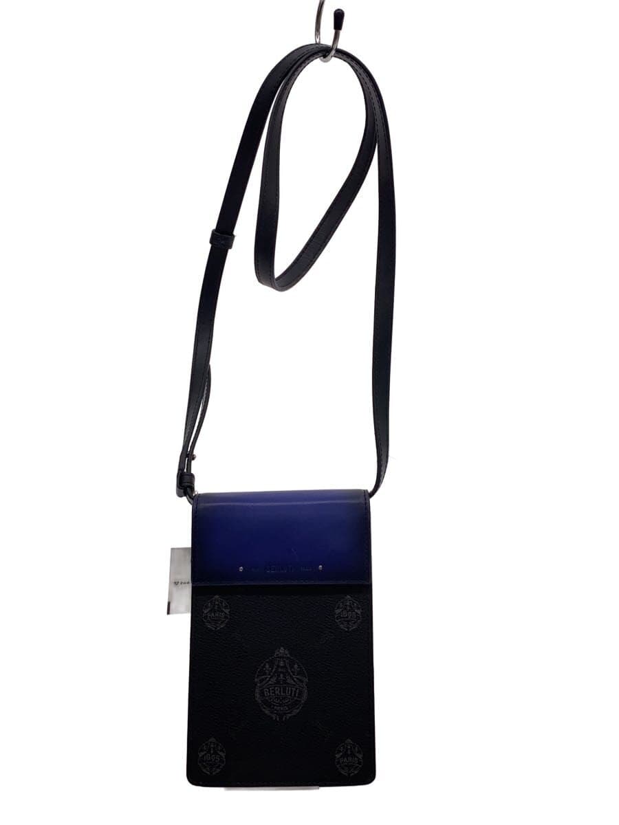 BERLUTI Pouch Leather NVY All-over pattern