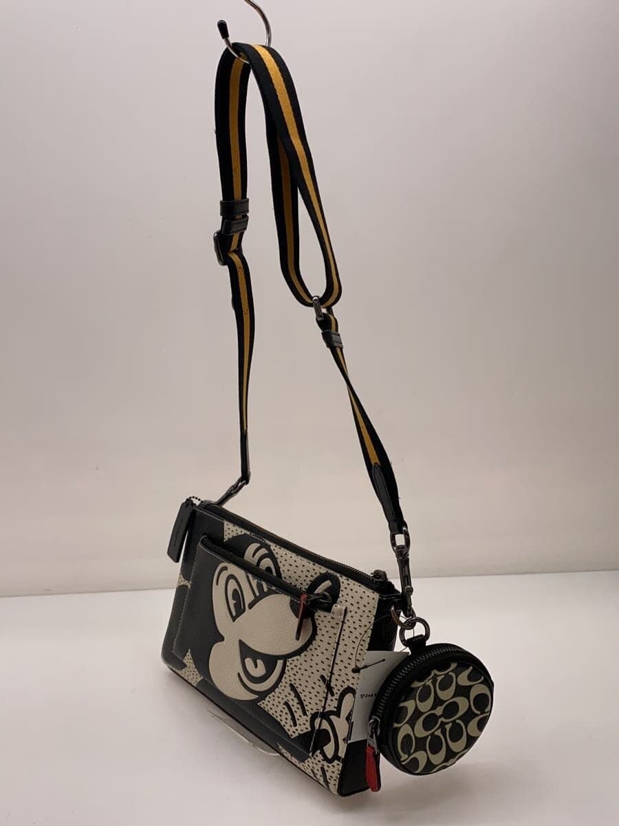 COACH shoulder bag leather CRM all-over pattern C6913 2