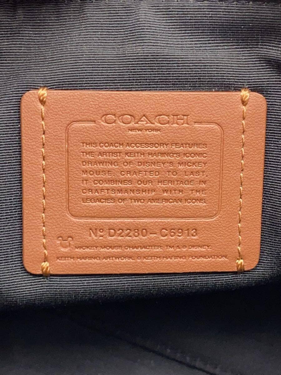 COACH shoulder bag leather CRM all-over pattern C6913 5