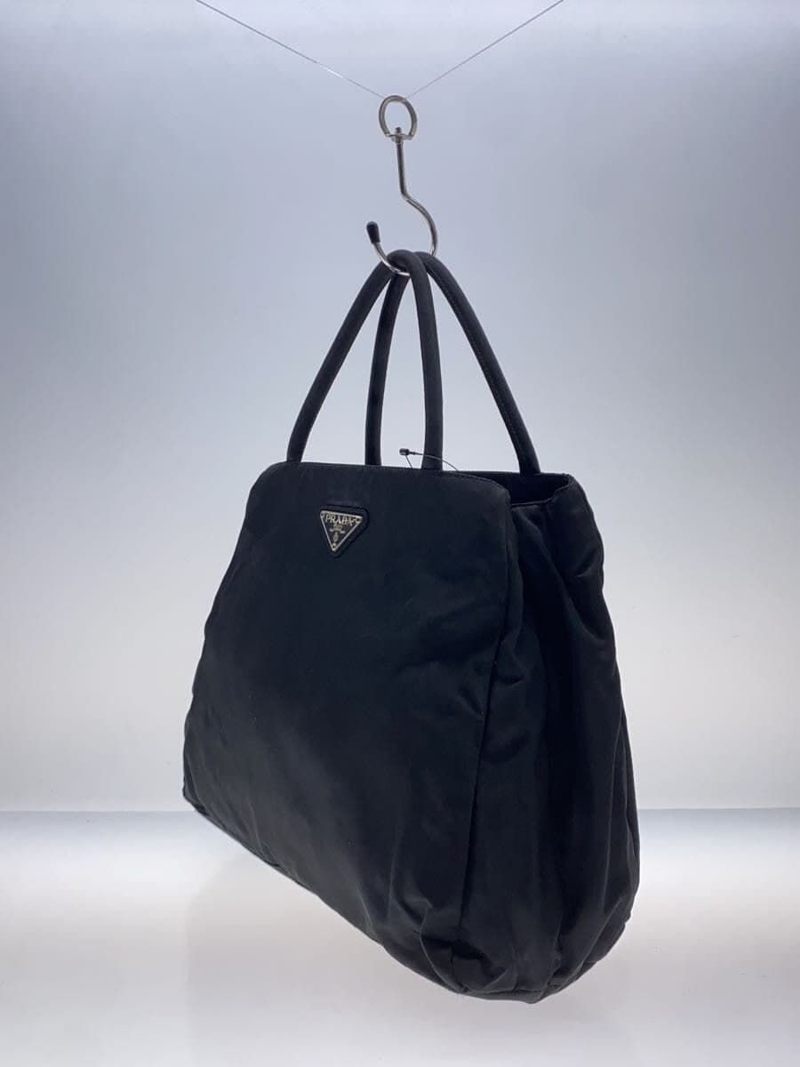 PRADA handbag nylon black plain 2