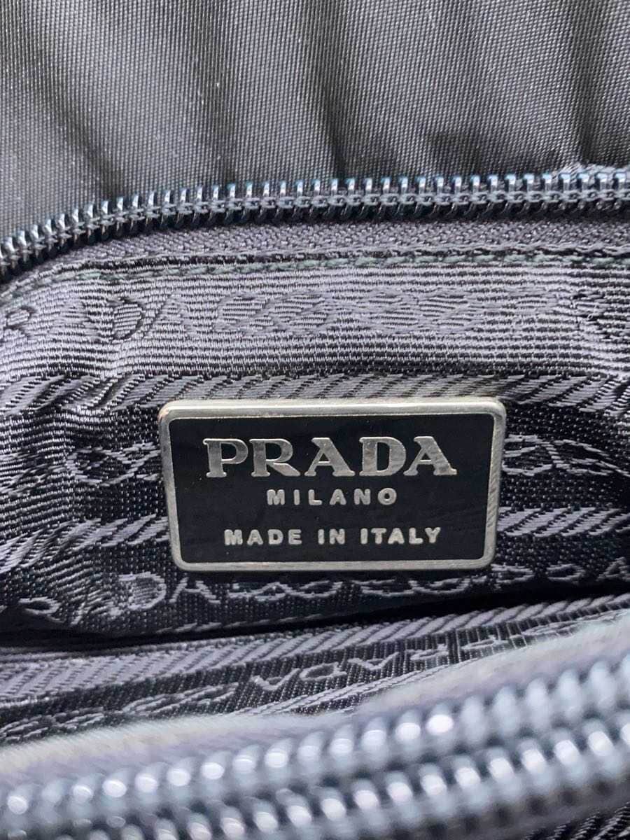 PRADA handbag nylon black plain 5