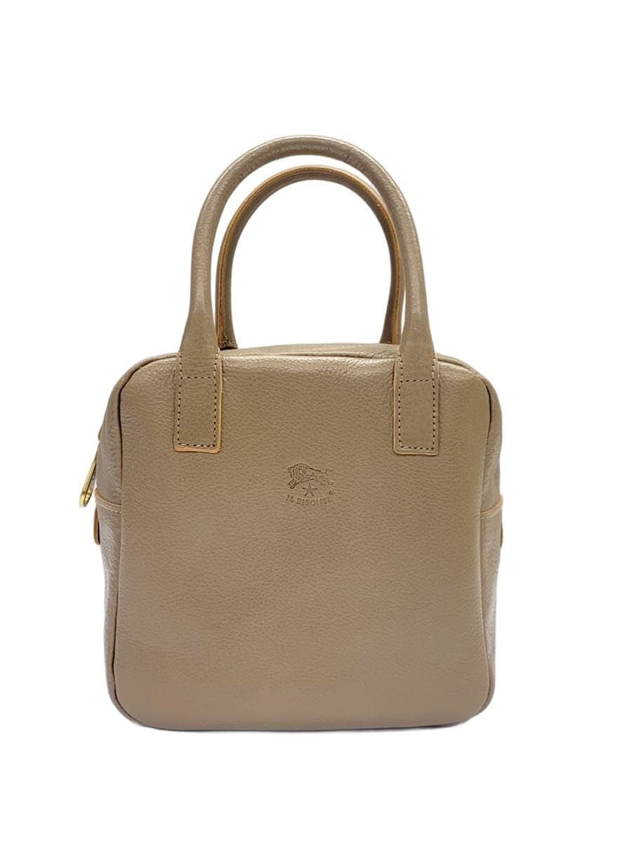 IL BISONTE Handbag Leather Beige Solid
