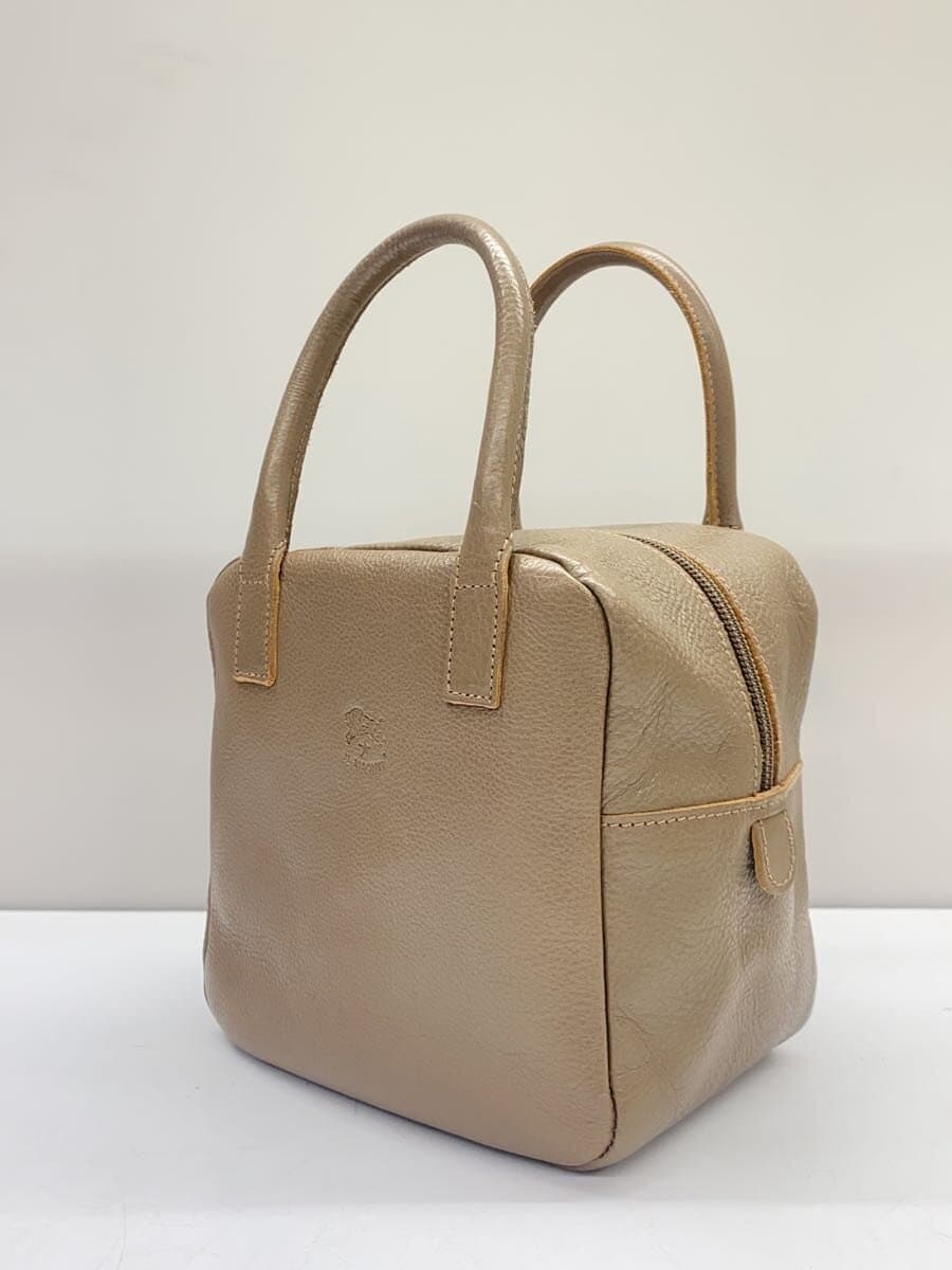 IL BISONTE Handbag Leather Beige Solid 2
