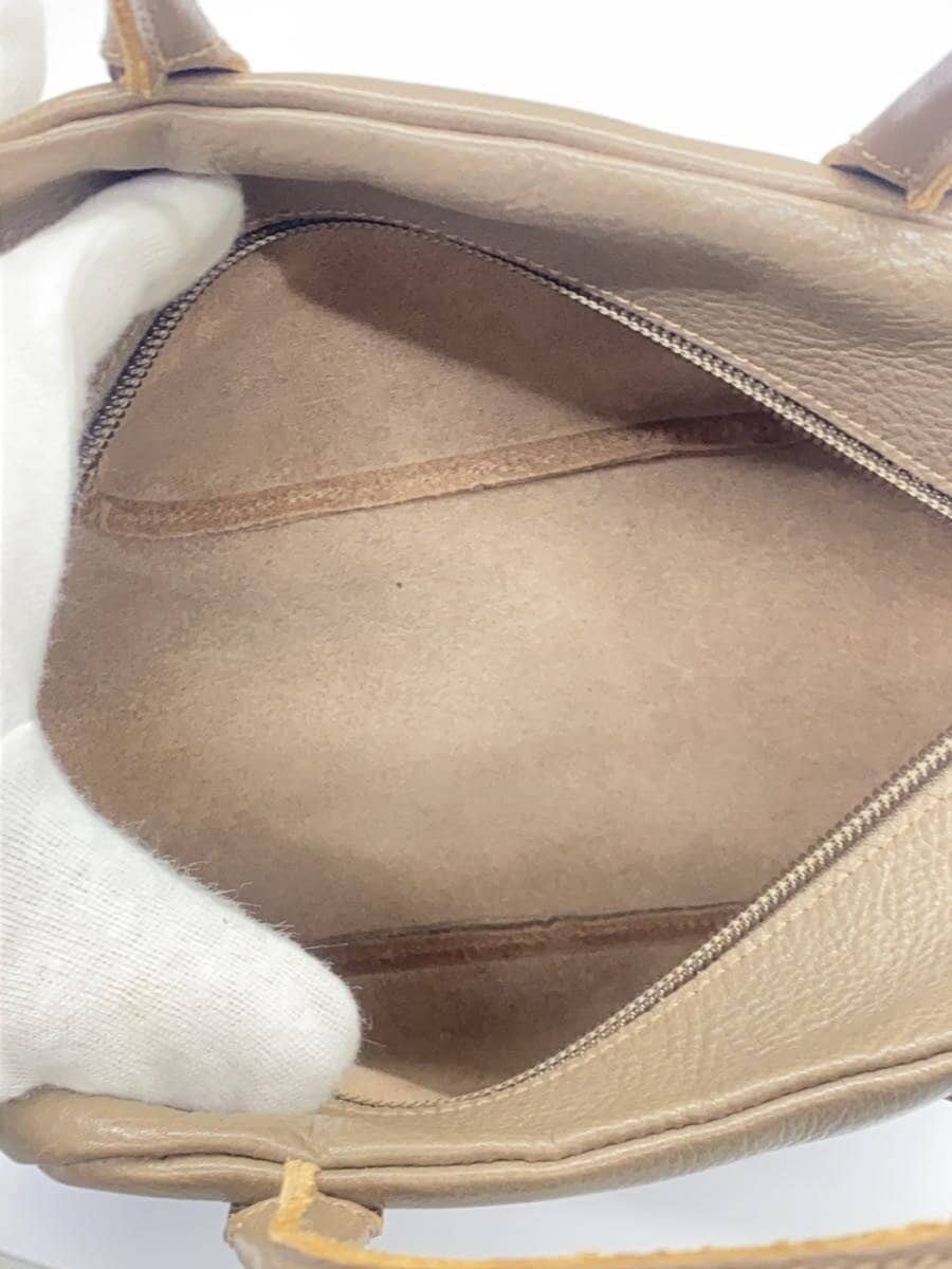 IL BISONTE Handbag Leather Beige Solid 6