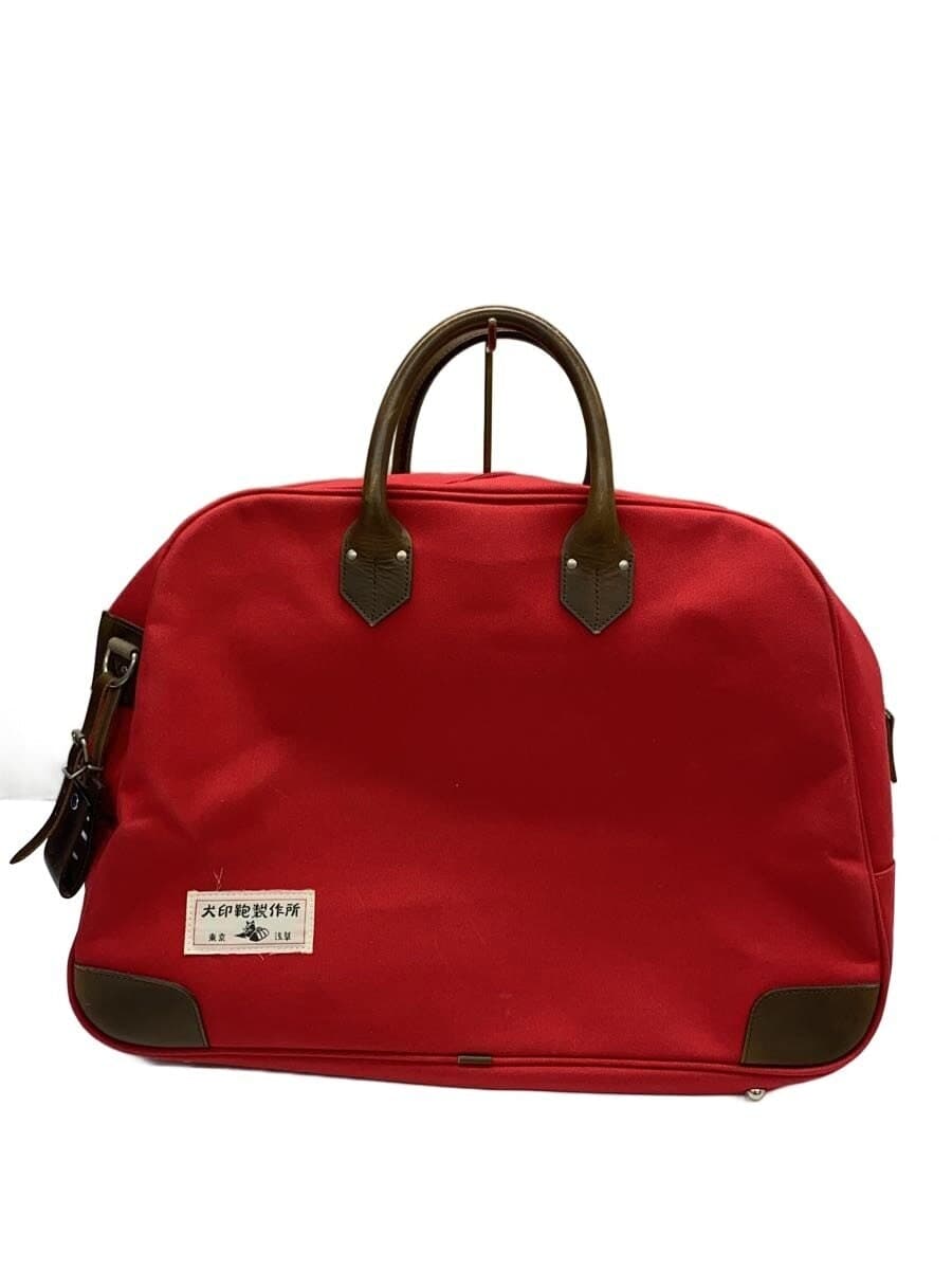 Inujirushi Kaban Made Workshop Boston Bag Red Solid