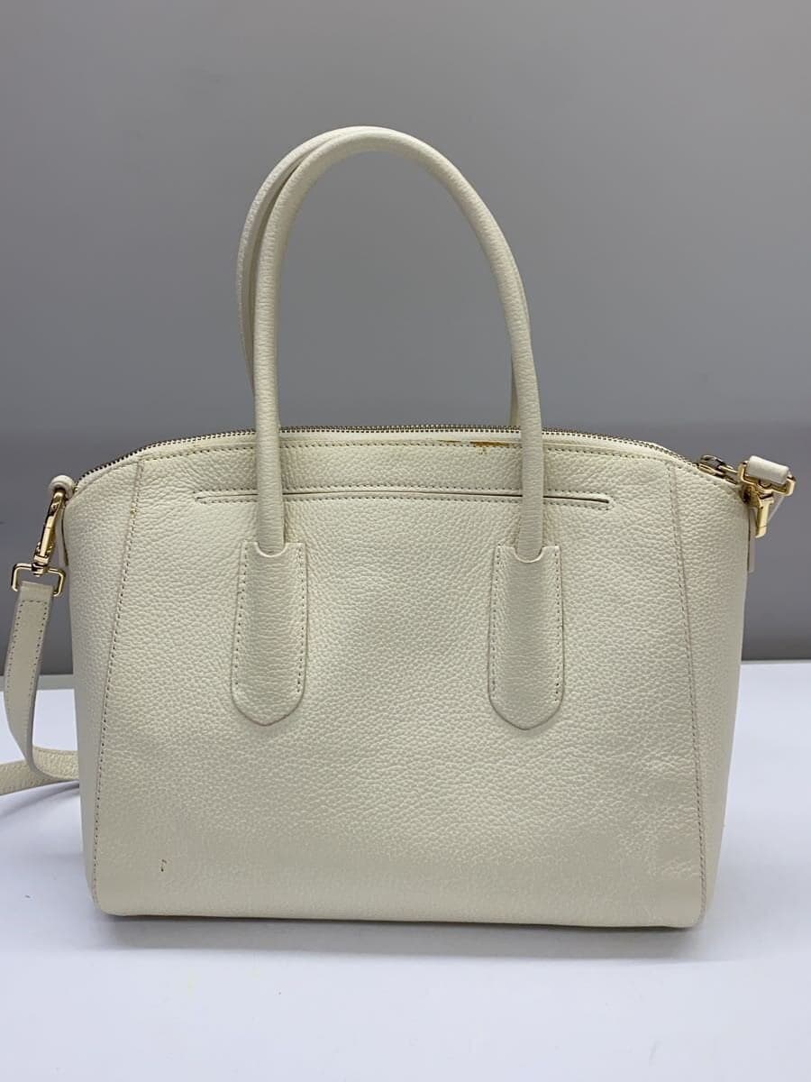 FURLA Handbag Leather White 2-Way 3