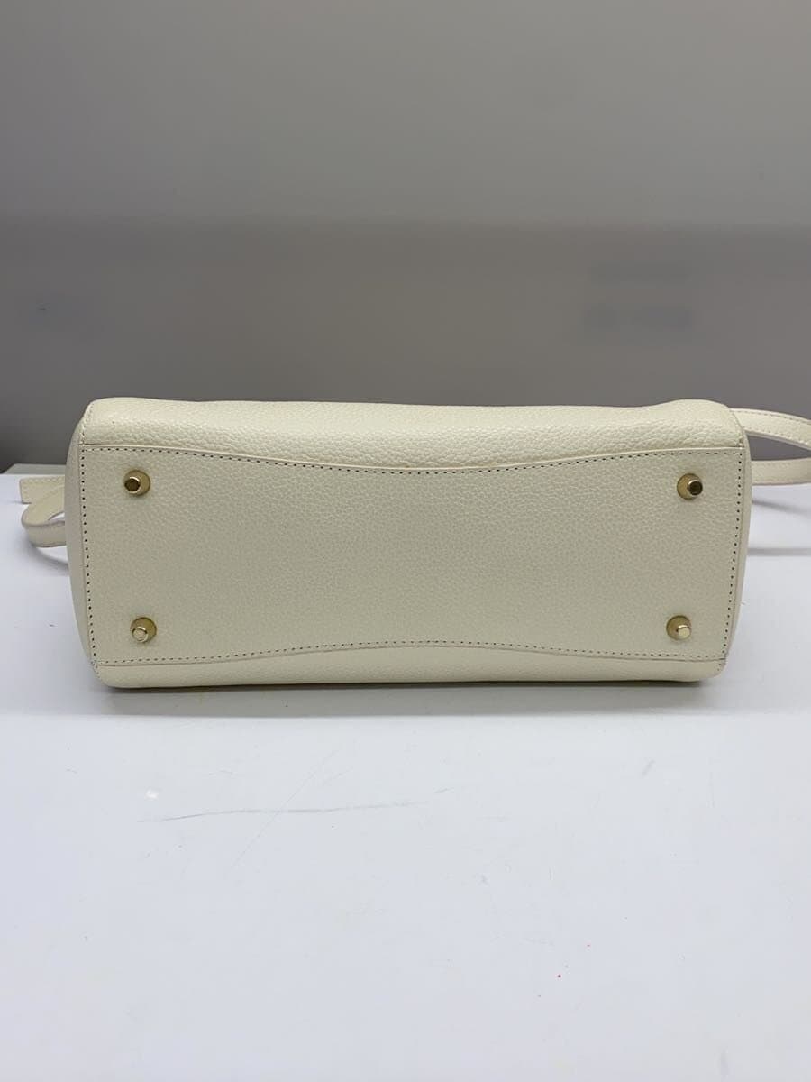 FURLA Handbag Leather White 2-Way 4
