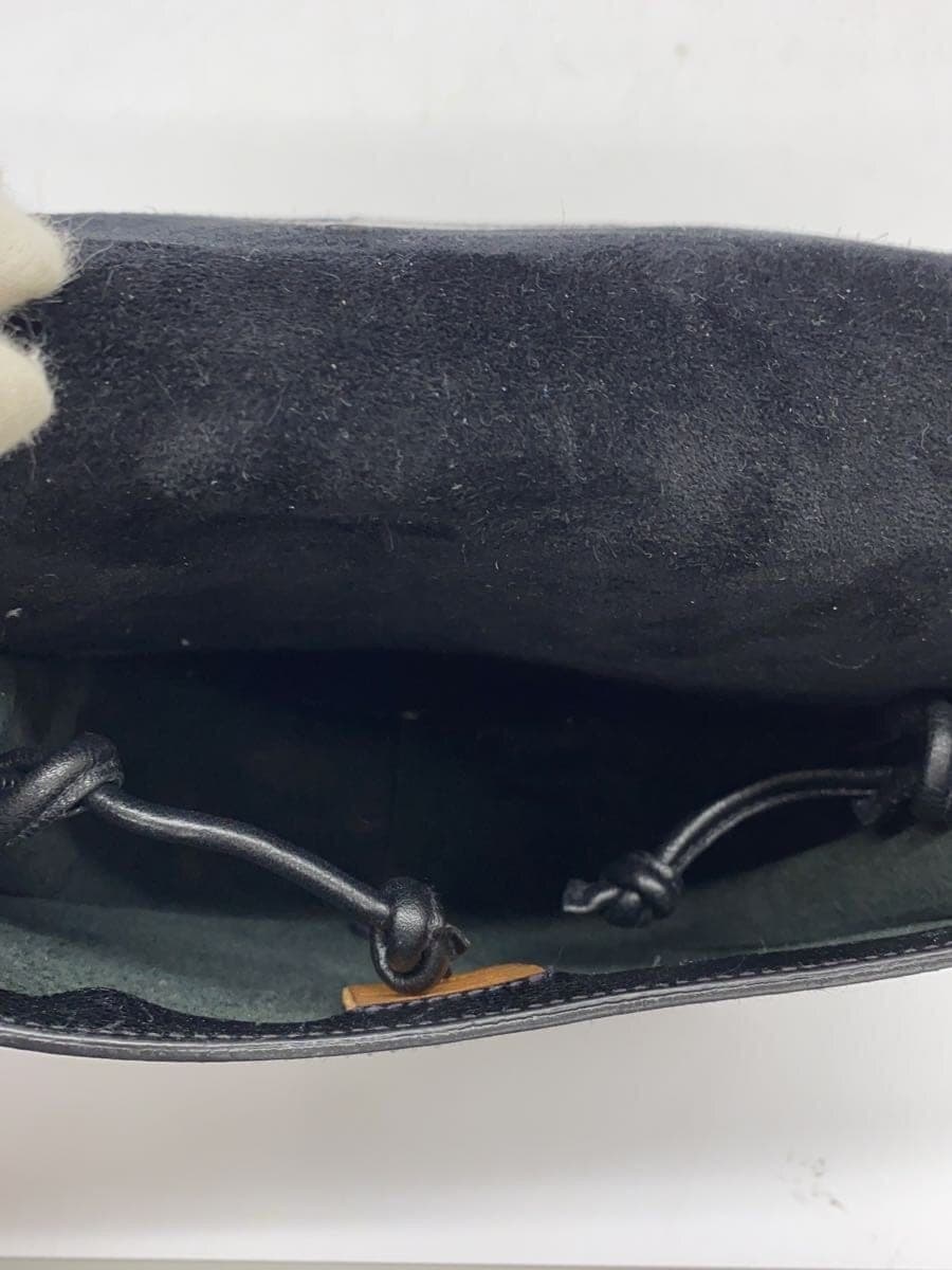 IL BISONTE Crossbody Bag Shoulder Bag Leather Black Solid 54202300311 6