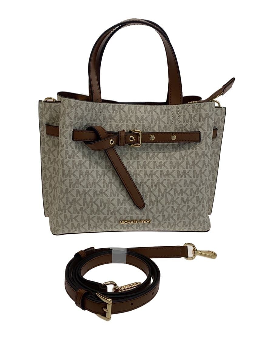 MICHAEL KORS Handbag PVC WHT All Over Pattern 35H0GU5S1B