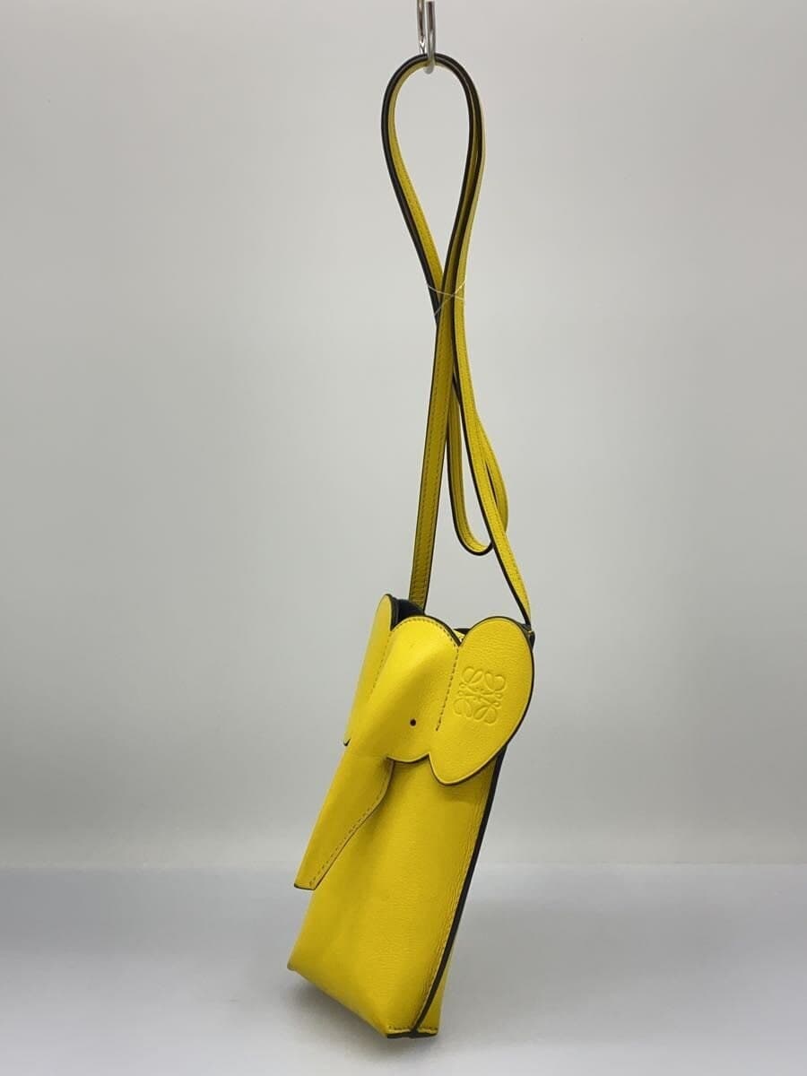LOEWE pouch leather YLW plain 2