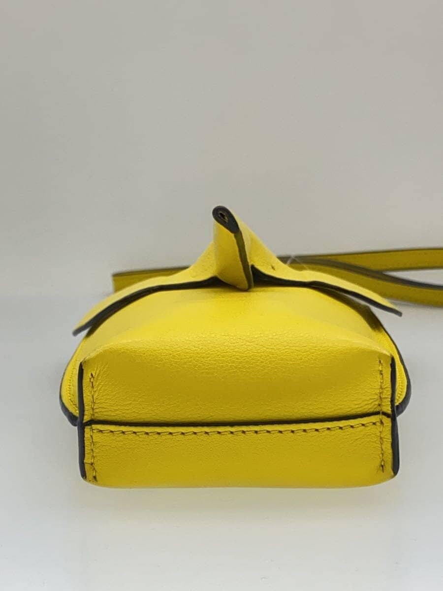 LOEWE pouch leather YLW plain 4