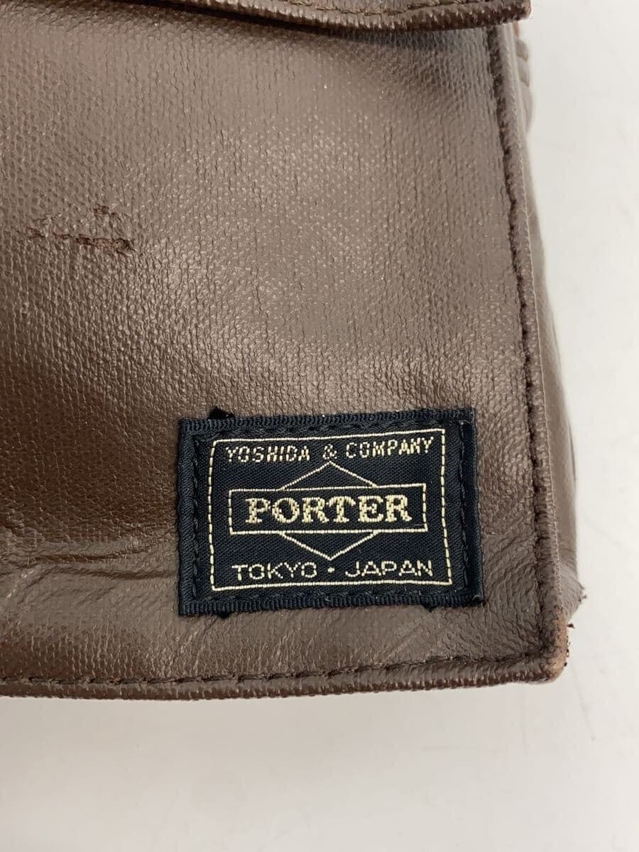 PORTERFREE STYLE WAIST BAG Leather BRW Solid Color 707-07147 5