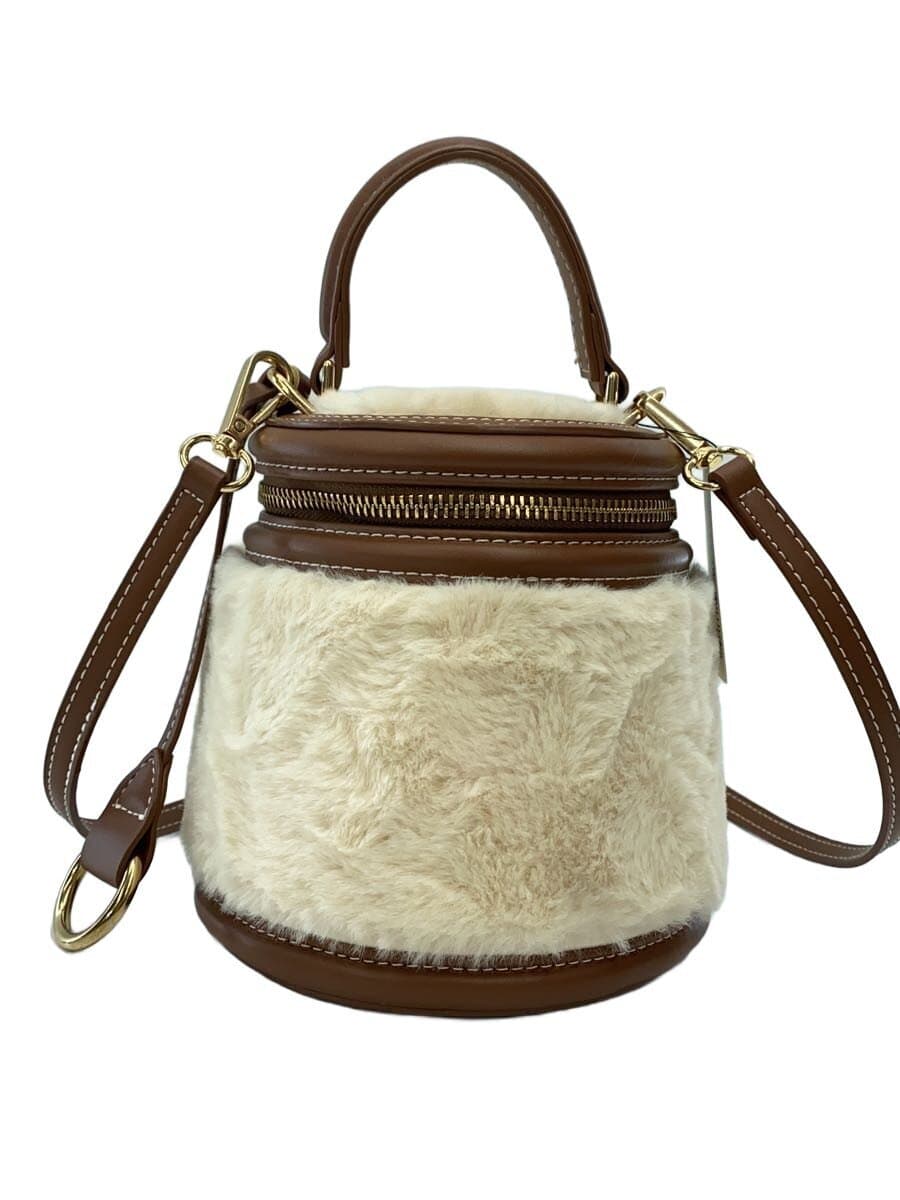 ZARA Shoulder Bag Fur CRM Solid