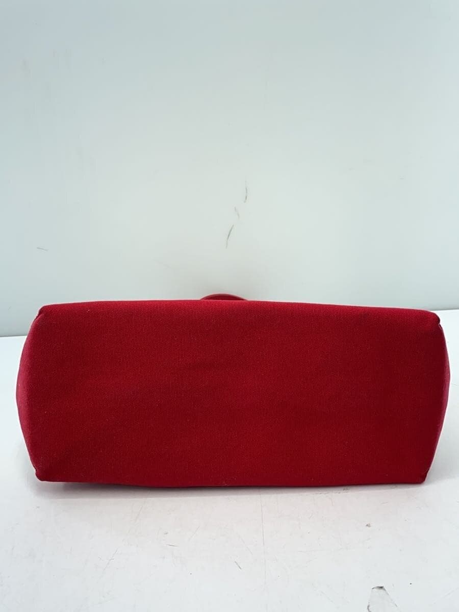 RALPH LAUREN Tote Bag Canvas White Red 4