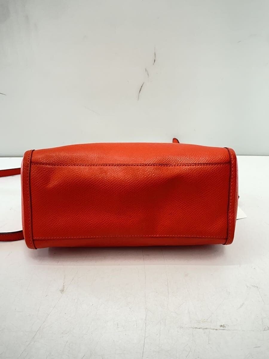 COACH Shoulder Bag Leather RED Solid F33329 Inside With Stain 4