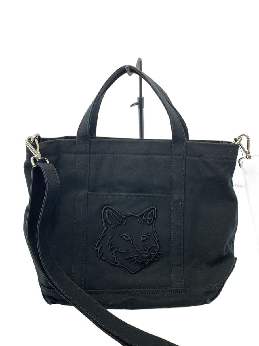 MAISON KITSUNE Tote Bag Cotton Black LW05103WW0107