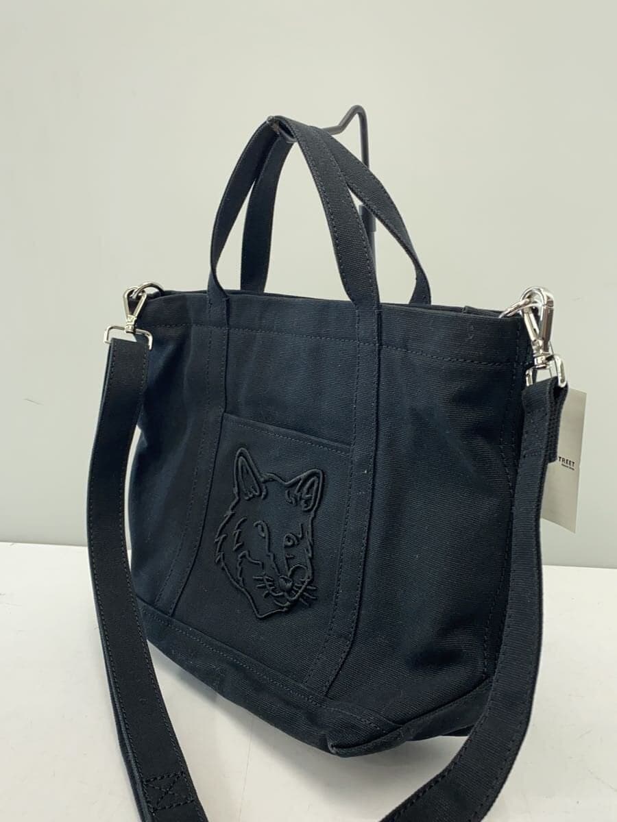 MAISON KITSUNE Tote Bag Cotton Black LW05103WW0107 2