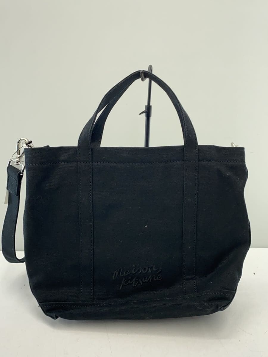 MAISON KITSUNE Tote Bag Cotton Black LW05103WW0107 3
