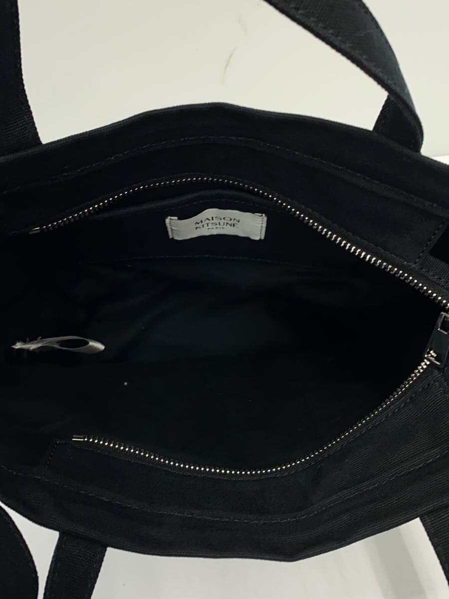 MAISON KITSUNE Tote Bag Cotton Black LW05103WW0107 6