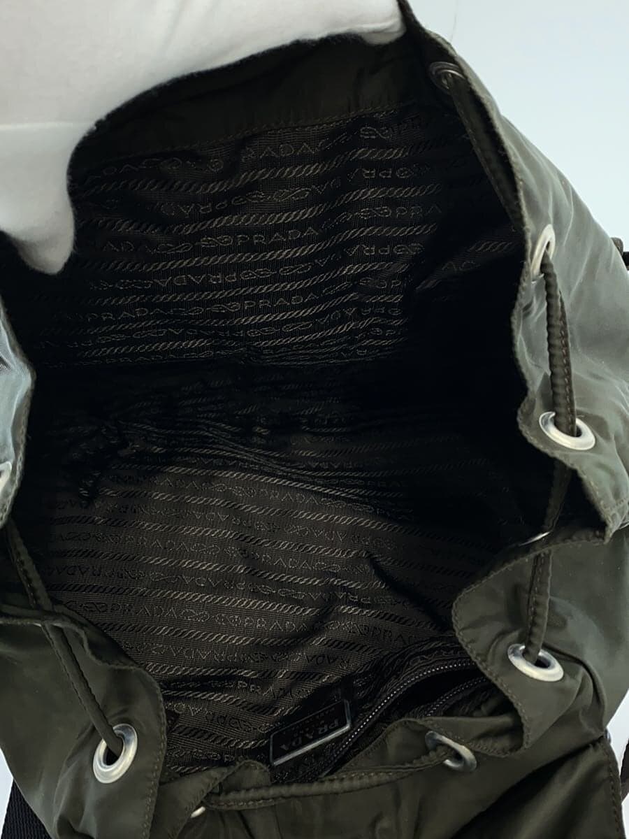 PRADA backpack nylon GRN front has stains front stains and signs of use 6