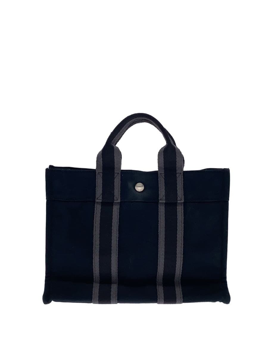 HERMES tote bag canvas BLK