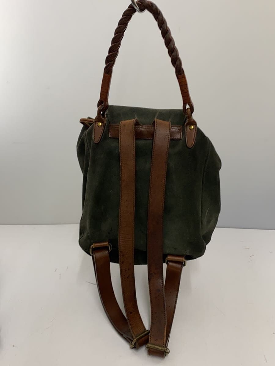 RALPH LAUREN Backpack Suede KHK 3