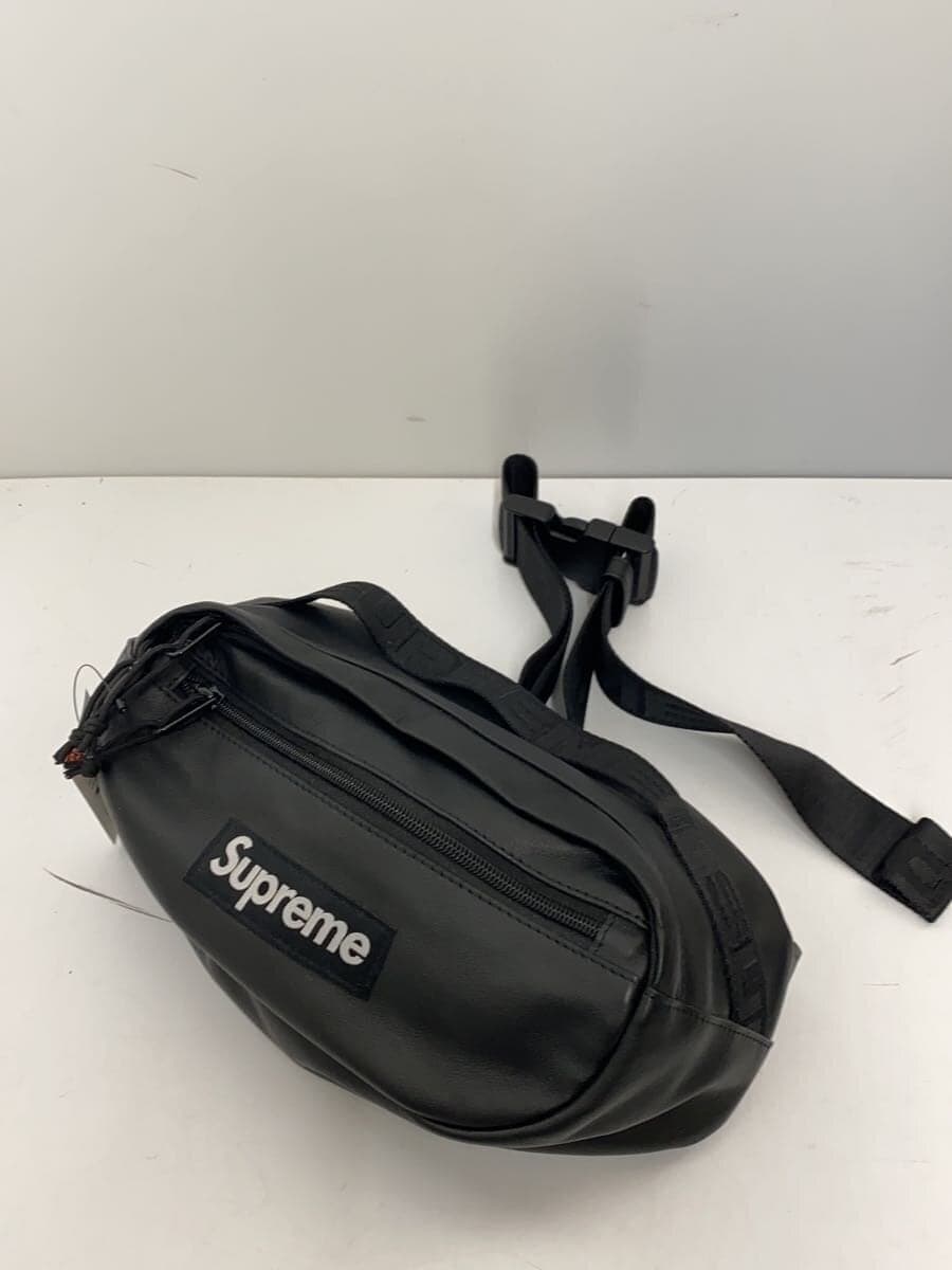 Supreme 24FW Leather Waist Bag Waist Bag Cowhide BLK 2