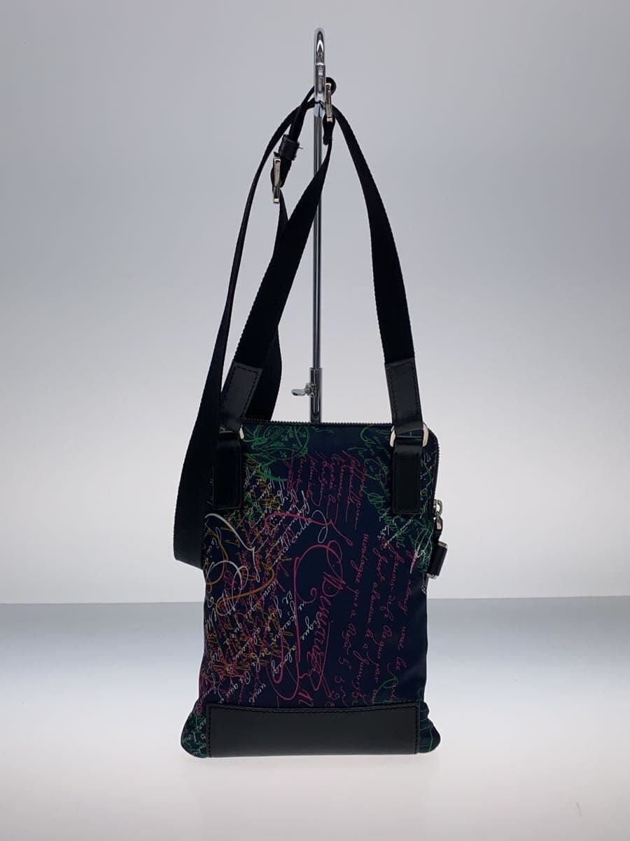 BERLUTIDAY LIGHT B-WAY Stiff zipper Shoulder bag -- Navy All-over print 3