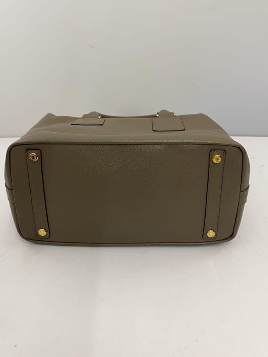 A.D.M.J. handbag leather beige 2-way includes shoulder strap 4