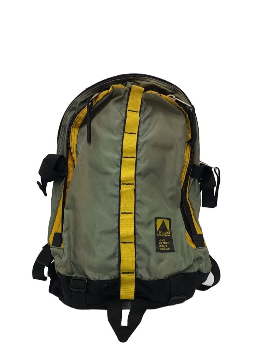 JONES90s Discoloration present Backpack Nylon Khakhi
