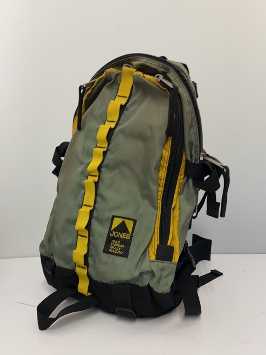 JONES90s Discoloration present Backpack Nylon Khakhi 2