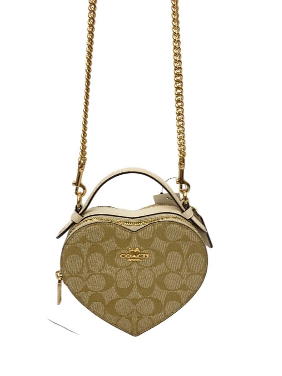 COACH Crossbody Signature Shoulder Bag PVC BEG All-over Pattern CJ450