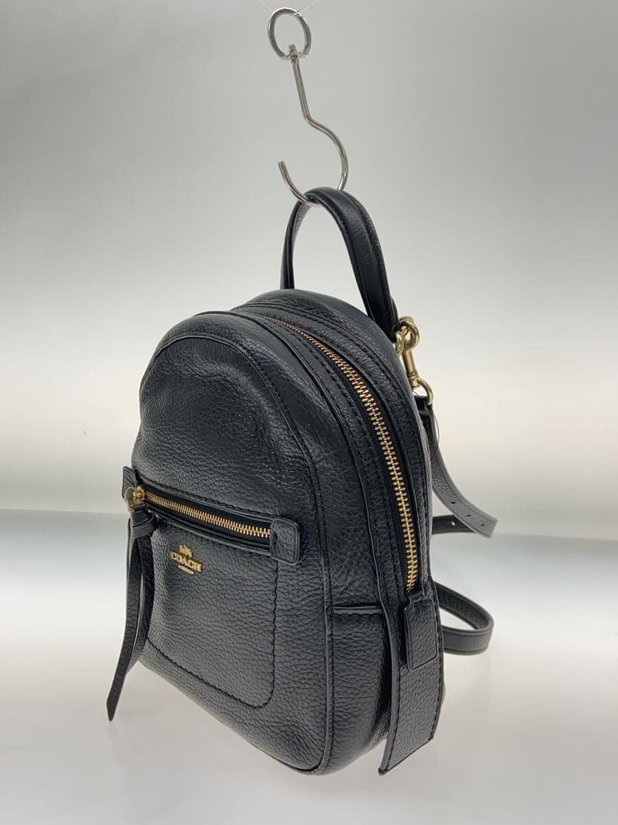COACH Backpack Leather Black Solid F30530 2
