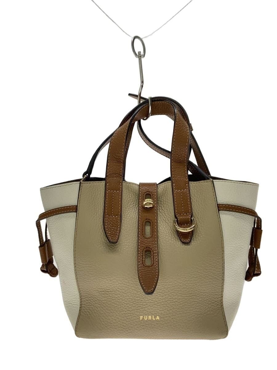 FURLA bag leather FURLA NET MINI signs of use